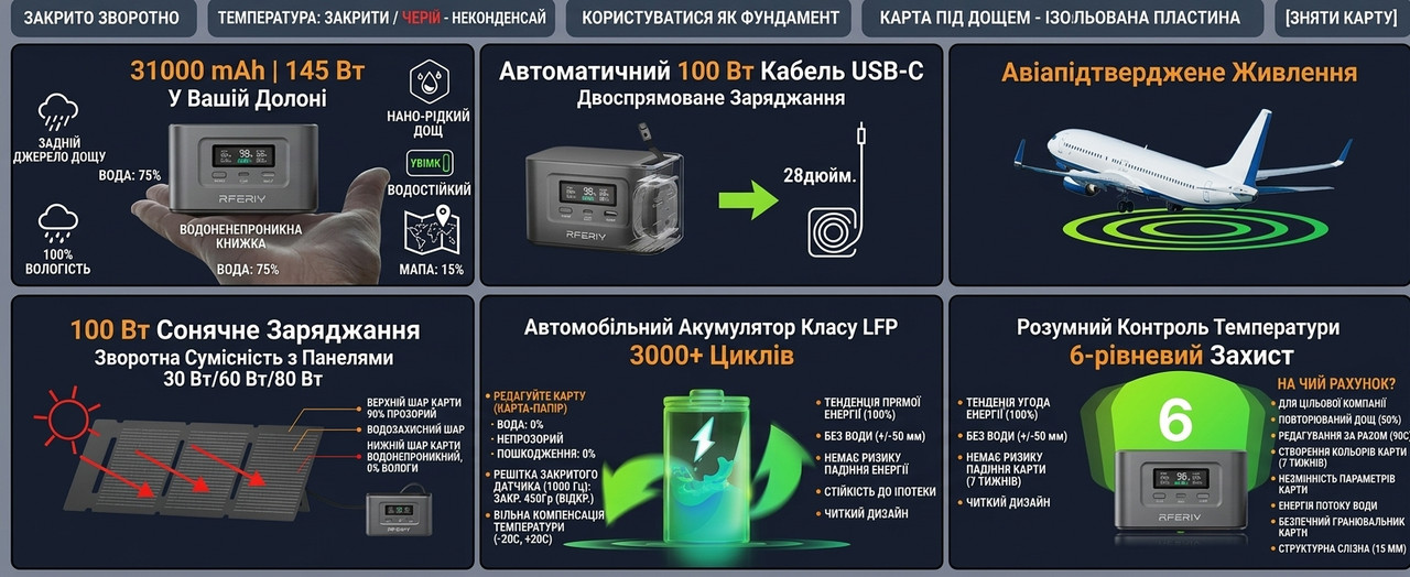 Зарядна станція AFERIY Nano100 LiFePO4 31000 mAh 99.2Wh 100W