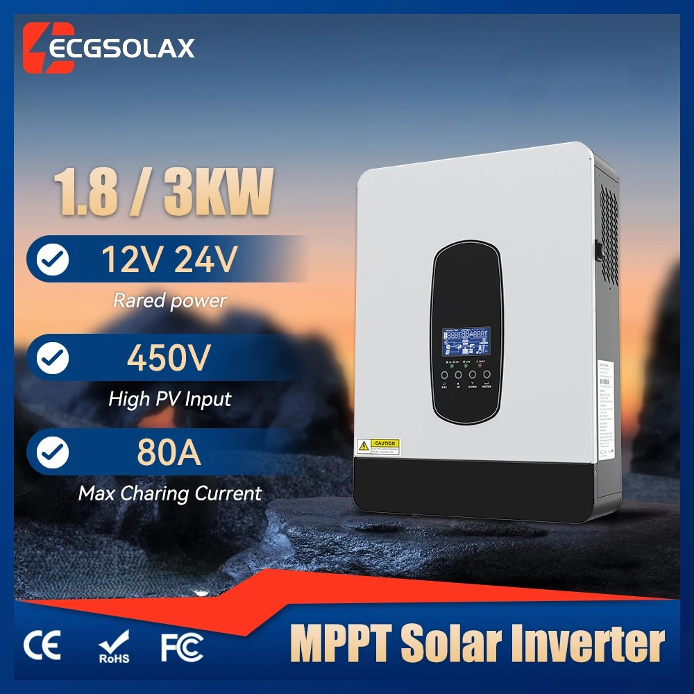 Гібридний інвертор ECGSOLAX 1.8KW 12V