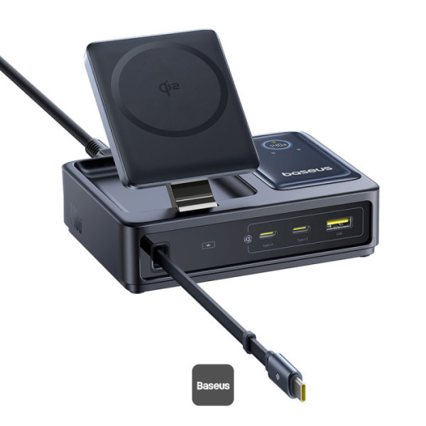 Baseus Nomos 5-in-1 Desktop Charger Qi2 140 Вт