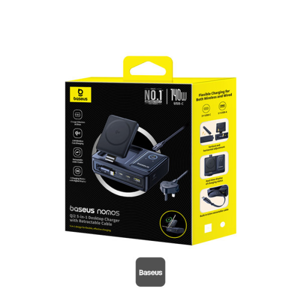 Baseus Nomos 5-in-1 Desktop Charger Qi2 140 Вт