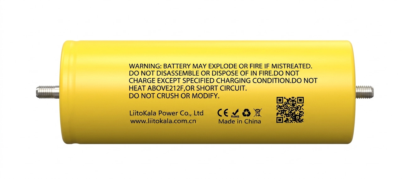 Акумулятор LiFePO4 LiitoKala 3.2V 25Ah 80Wh 46135 з різьбовими контактами для сонячних систем, ДБЖ та інверторів