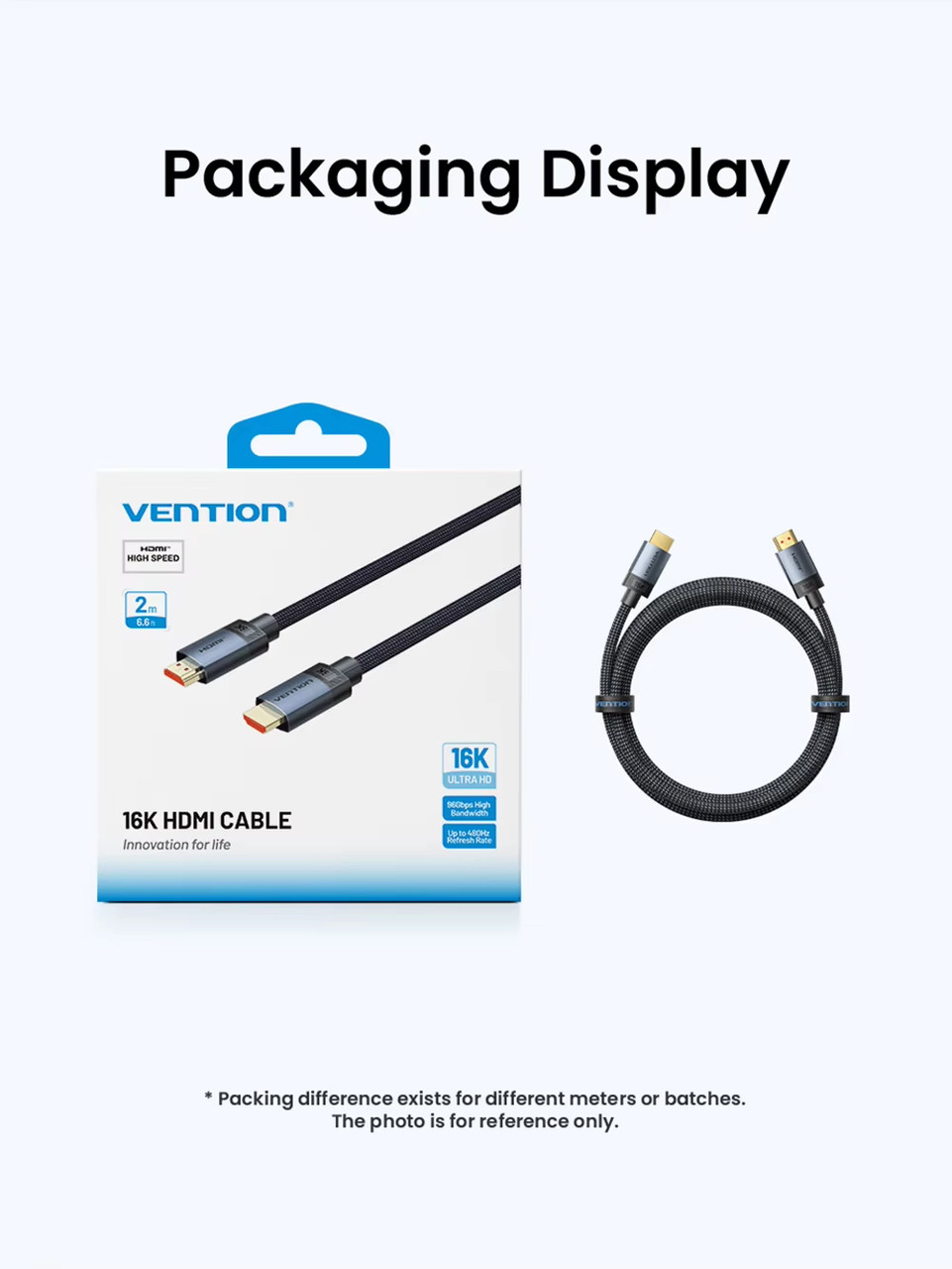Кабель HDMI 2.2 Vention ALV 1.5 м 96Gbps 16K@60Hz/8K@240Hz/4K@480Hz Ultra High Speed