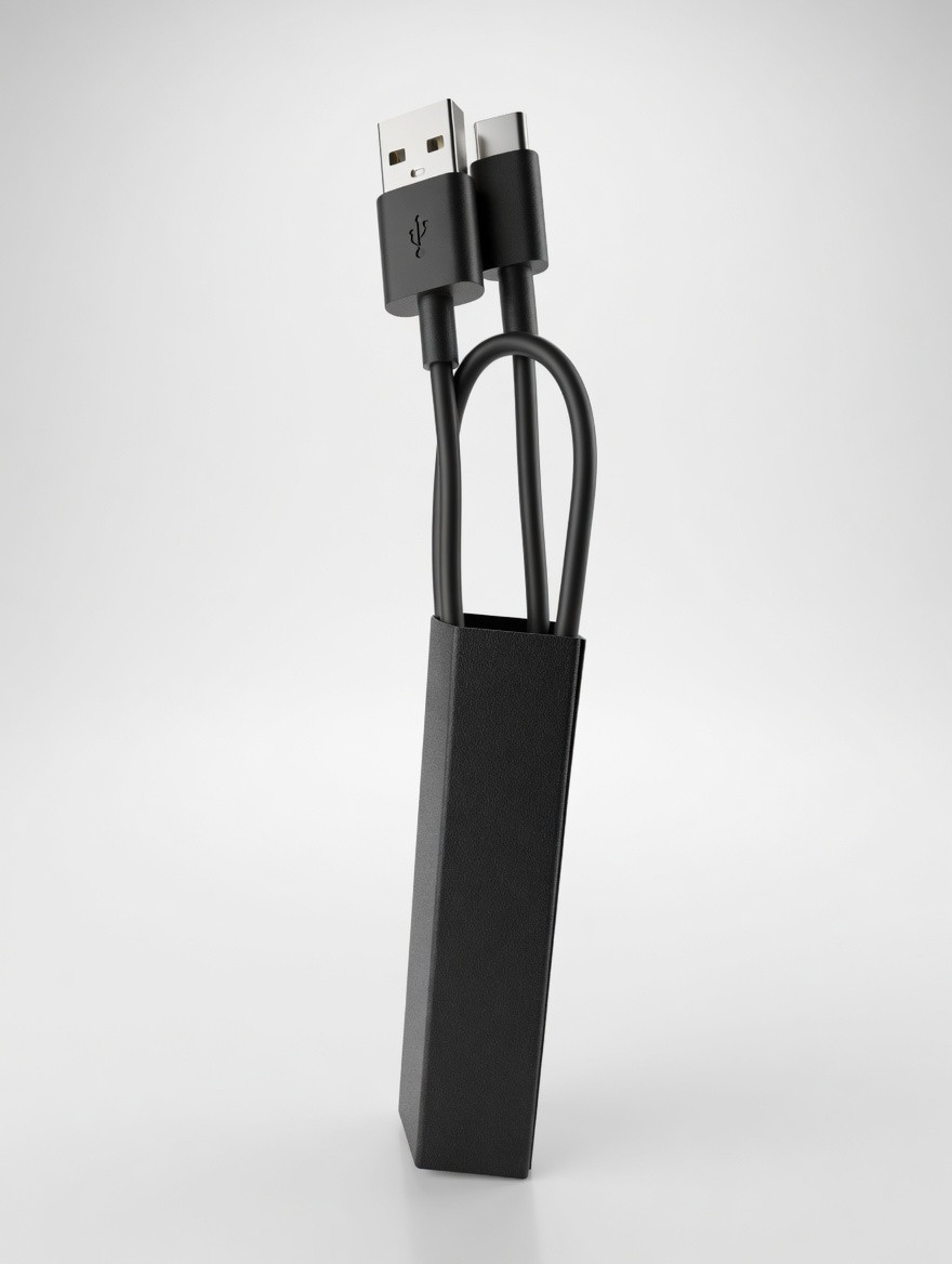 Кабель USB Type-C 30 см, USB-A → USB-C, швидка зарядка до 15 Вт, для павербанка, авто, ноутбука та смартфона